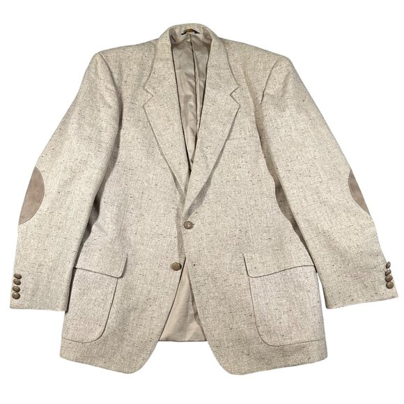 Vtg Farah Clothing Co Mens 46L Pure Wool Tweed Blazer Sports Coat Costa Rica